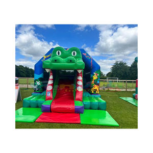 PVC personnalisé unisexe Divertissement extérieur pour enfants grenouille gonflable Combo toboggan rebondissant Château sautant & Juex Gonflables - Product Image 1