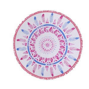 En Microfibre Sans Sable Animal Plage Violet Fantaisie Personnalisé Serviettes <span class=keywords><strong>de</strong></span> Plage Rondes Personnalisées - Product Image 2