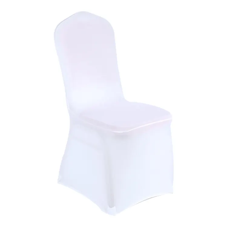 2024 nueva funda blanca para silla poliéster Spandex elástico banquete evento silla funda para boda