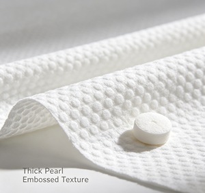 Serviette en coton compressé, couleur unie, rectangulaire, jetable, idéale pour les voyages, 100% coton pur, séchage rapide, hygiénique - Product Image 2