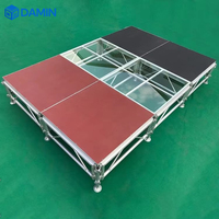 Scène mobile extérieure de luxe en aluminium pour concerts et mariages, avec podium antidérapant, installation facile, pour événements et présentoirs en treillis.