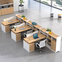 Bureau de direction moderne convertible en bois massif pour 4 à 6 personnes, usage commercial pour la maison/les espaces de travail et les milieux financiers