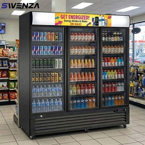 Réfrigérateur vertical commercial à trois portes, refroidisseur à boissons <span class=keywords><strong>avec</strong></span> porte en verre pour supermarché - Product Image 2
