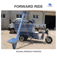 Nouveau Tricycle Électrique Automatique à Alimentation Rotative à 360° avec Vis Sans Fin, Moteur Brushless, Capacité 350KG pour Poudre et Granulés, Chariot pour Bétail et Volaille