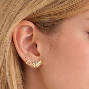 工場直販 カスタムロゴ入り 可愛いレディースパーティーイヤリングメーカー |   低刺激性ステンレススチール製　名入れ可能ブランド名入り - Product Image 2