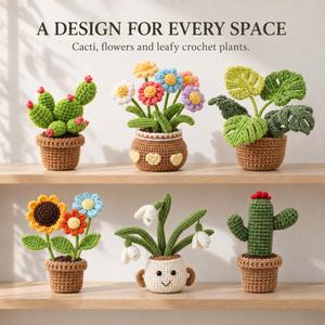 Kit de fleurs au crochet DIY complet avec fil, crochet et instructions – Ensemble créatif pour débutants et adultes : tulipes, roses, plantes – Loisirs créatifs - Product Image 5