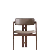 Chaise de salle à manger en bois massif de chêne de luxe léger avec dossier, design moderne pour hôtel, salon et pause-café