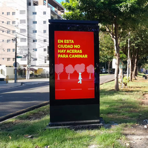 MWE Monitor restaurante pantalla <span class=keywords><strong>Lcd</strong></span> señalización quiosco poste Solar Panel exterior pantalla pulgadas vídeo publicidad pantalla tótem firma - Product Image 1