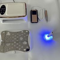 Kit d'outils de manucure professionnel et domestique de niveau 4, lampe UV LED portable, mini perceuse à ongles avec collecteur de poussière et lampe torche