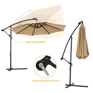 Sombrilla de Patio con Iluminación Solar LED, Estructura de Acero Inoxidable y Tela de Aluminio para Uso en Patios y Hoteles - Product Image 2