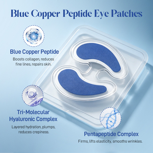Masque pour les yeux à micro-aiguilles au cuivre bleu, marque privée, réparateur, anti-âge, stimulant le collagène, <span class=keywords><strong>acide</strong></span> <span class=keywords><strong>hyaluronique</strong></span>, patchs pour le contour des yeux - Product Image 2