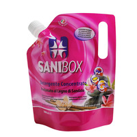 Pochette souple personnalisée grand volume, résistante à l'humidité et au congélateur, avec bec verseur pour savon liquide et couvercle d'angle, pour recharge