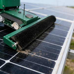Robot autonome de nettoyage de panneaux solaires sur chenilles, recharge sans fil, étanche IP65, nettoyeur de modules photovoltaïques pour fermes solaires en montagne et dans le désert - Product Image 4