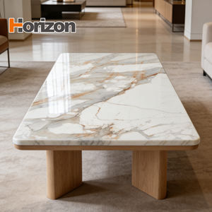 Lastre in Pietra Sinterizzata Lucida per Pareti e Pavimenti, Top <span class=keywords><strong>Cucina</strong></span> in Pietra Sinterizzata, Tavolino Quadrato in Pietra Sinterizzata - Product Image 1