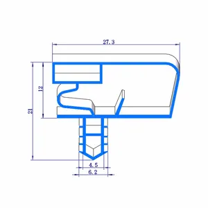 215 Reliance kustom PVC lembut Gasket kulkas modis anggur pendingin pintu segel magnetik produk plastik dari pemasok Cina