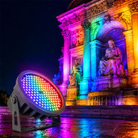 Projecteur LED RGB rond 6W-400W IP66 à changement de couleur pour l'éclairage des bâtiments et des ponts