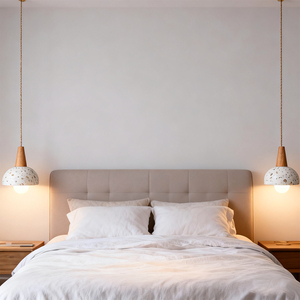 Translucent <strong>Small</strong> Half-dome LED <strong>Chandelier</strong> Pendant <strong>Light</strong> with Wooden Cone-shaped Connector for Restaurant Kitchen Island - Product Image 3