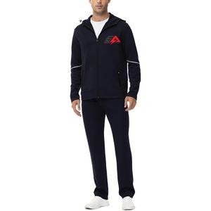 Nueva llegada de alta calidad conjuntos de prendas de vestir exteriores de punto hombres chándales para ropa deportiva de invierno cremallera sudaderas con capucha hombre chándal - Product Image 1