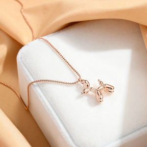 สร้อยคอจี้รูปสุนัขบอลลูน |   สร้อยคอเหล็กกล้าไร้สนิมชุบทอง 18K PVD ดีไซน์เก๋ทันสมัยสำหรับวัยรุ่นและคนรักแฟชั่น - Product Image 5