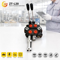 Válvula de Control Direccional Monobloque Neumática Eléctrica de 2 Bobinas Junbao ZT-L20 25 GPM Personalizada para Tractor OEM Venta al por Mayor