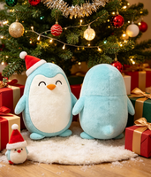 Peluche pingouin bleu personnalisée OEM ODM avec rembourrage en coton PP, design super doux et moelleux pour usage promotionnel et anti-stress