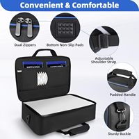 Étui de transport robuste 1680D pour PS5, PlayStation 5 Disc/Digital/Slim/Pro, étanche, antichoc, portable, léger, sac de voyage