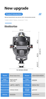 Phares de projecteur Auropola 6000K, lentilles de projecteur Bi-LED, phares laser