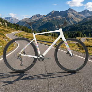 Bicicleta de Carretera de Carreras con Manillar Plano FIREFOX 700C, Horquilla de Fibra de Carbono, <span class=keywords><strong>Eje</strong></span> Pasante, Cuadro de Aluminio, 9 Velocidades, Freno de Disco Hidráulico, Ligera - Product Image 6