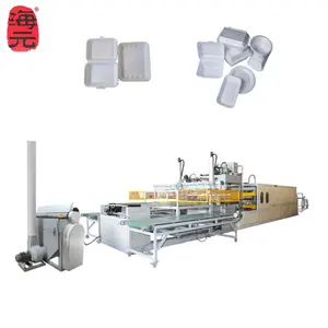 LONGKOU PS EPS foam thermocol plate / tray making machine / PS foam lunch box making machine