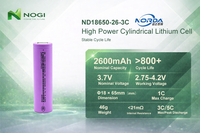 Pin NMC 18650 NORDA mật độ cao 3.7V 2600mAh 5C xả dòng cao dùng cho chuông cửa thông minh, chuột không dây và bàn phím