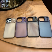Coques de téléphone pratiques, anti-chocs, anti-traces de doigts, avec protection de l'objectif, design tendance, pour iPhone 13/14/15/16/17 Pro/Pro Max