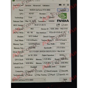 การ์ดจอ RTX 4060 2X WHITE 8G OC สำหรับเล่นเกมส์ PC GPU วิดีโอ Rtx 4060 Rtx 4060 - Product Image 2