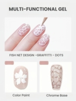 MyBeautyNails 2025 Nouveau HEMA et TPO Free UV Poke Gel Base Magic Pull Gel Bubble Fish Net Poking Gel Polish Nail Poke Gel