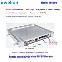 Lectores de Chip RFID UHF R2000 IMPIN de 8 Puertos para Carreras de Maratón/Karting/MTB, Largo Alcance de 1-35m con Sistema de Cronometraje