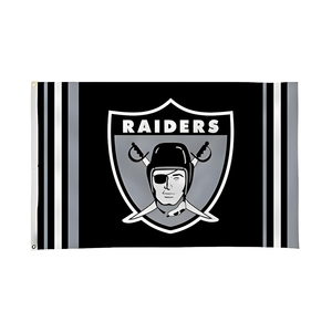 Bannière personnalisée de haute qualité 3x5 pieds pour l'équipe de football de la <span class=keywords><strong>NFL</strong></span>, 100% polyester numérique pour les drapeaux des Raiders d'Oakland, toutes les équipes en stock - Product Image 4