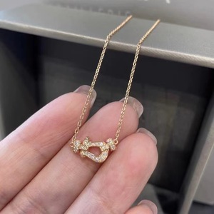 Collana con Ciondolo a Ferro di Cavallo Placcato Oro Vero Europeo con Diamanti Completi, in Acciaio al Titanio e Zirconia Cubica - Offerta Speciale - Product Image 3