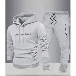 Nuevo Conjunto de Sudadera con Capucha Extra Grande para Hombre con Estampado de Logotipo, Prenda Exterior de Felpa de Mezcla de Algodón de Manga Larga en Estilo Deportivo para Primavera - Product Image 6