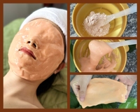 Marque privée 40g de poudre de masque de gelée douce personnalisé soins de la peau du visage blanchissant collagène d'or décoller bricolage masque de gelée pour le visage Spa beauté