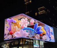 Écran d'affichage numérique LED commercial IP65, panneau vidéo d'angle de bâtiment P10 SMD, signalisation animée couleur intégrale