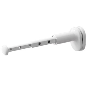 Perchero de ropa plegable y extensible de ABS portátil de un solo nivel para oficina, hotel y viajes en interiores para uso en el baño - Product Image 1