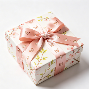 Cinta de satén de poliéster con texto personalizado impreso, tema primaveral, para envolver ramos de flores y regalos festivos - Product Image 4