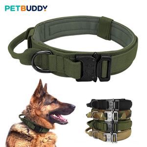 Collar para Perro Petbuddy, Duradero, Ajustable y Transpirable, de Nailon/Poliéster, con Asa de Control, para Pastor Alemán y Razas Grandes - Product Image 1