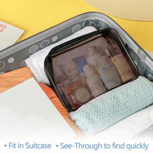 Hot <b>Toiletries</b> Travel Accessories <b>Storage</b> Tsa Approved Zipper Waterproof Clear Cosmetic Bag Your Logo - Product Image 4