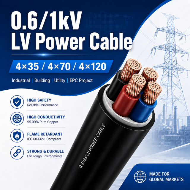 4*35+1*16mm² Copper Conductor Power Cable for Industrial Plant Applications