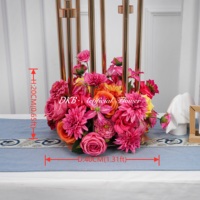 Décoration de mariage personnalisée DKB, boule de fleurs en soie haut de gamme, centre de table pour mariage, hôtel et décorations de fête