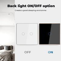 Interrupteur Mural Tactile Connecté Zigbee en Verre Trempé pour Maison Intelligente 1/2/3/4 Voies avec Télécommande Via Application Tuya Compatible Google Alexa