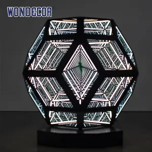 WONDECOR Hot Selling Modern Abstract Abyss Light Sculpture Stainless Steel Kaleidoscope Sculpture