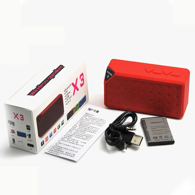 Water Cube X3 for V4.2 Wireless Speaker with RGB LED Plastic Outdoor Mini Design Portable Radio Subwoofer 5W 3-5 Hours