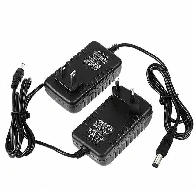 12V 1A Power Adapter Charger AC to DC Round Hole Power Supply Cord Compatible with WiFi Router TV Set--Top Box LED Strip Light