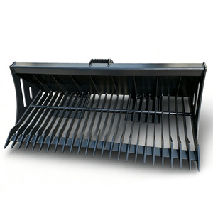 Cucharón de roca de servicio extremo S550 365B 420 de 80" 70" 6ft 7ft, cucharón de roca esquelético de alta resistencia para cargadora de dirección deslizante de 3 toneladas - Product Image 1